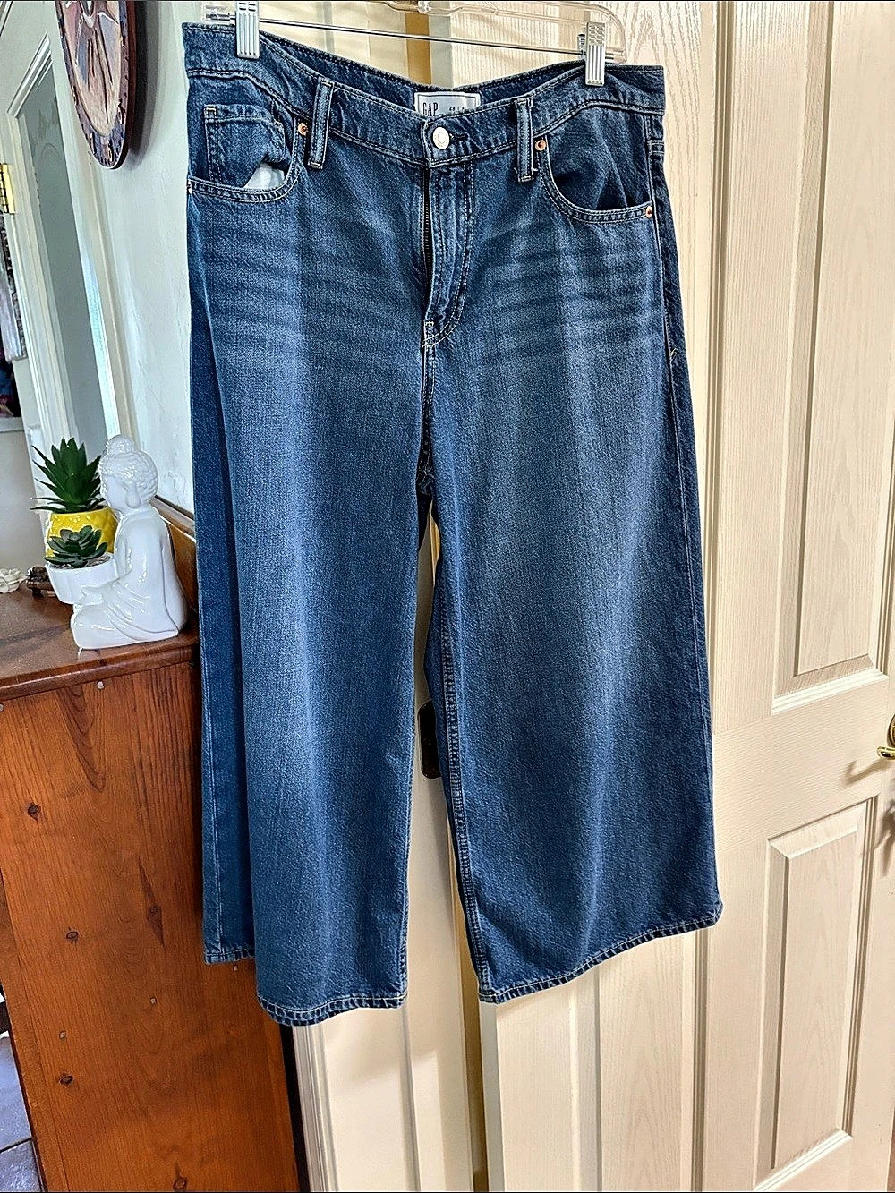 Gap Original 1969 Wide-Leg Crop Jeans Blue Waist 29 Like New